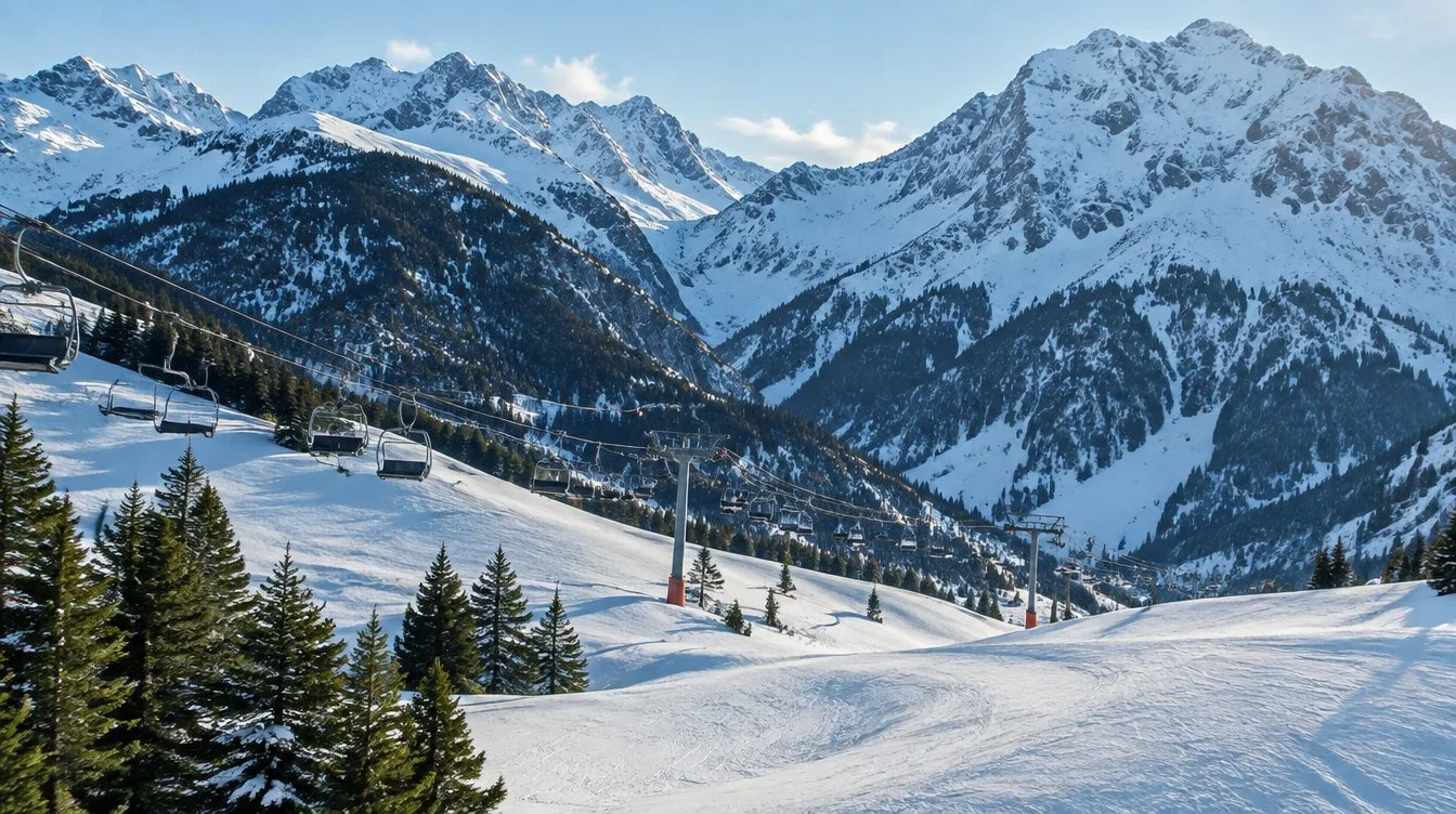 Ski area in the Pyrenees Ski area in the Pyrenees