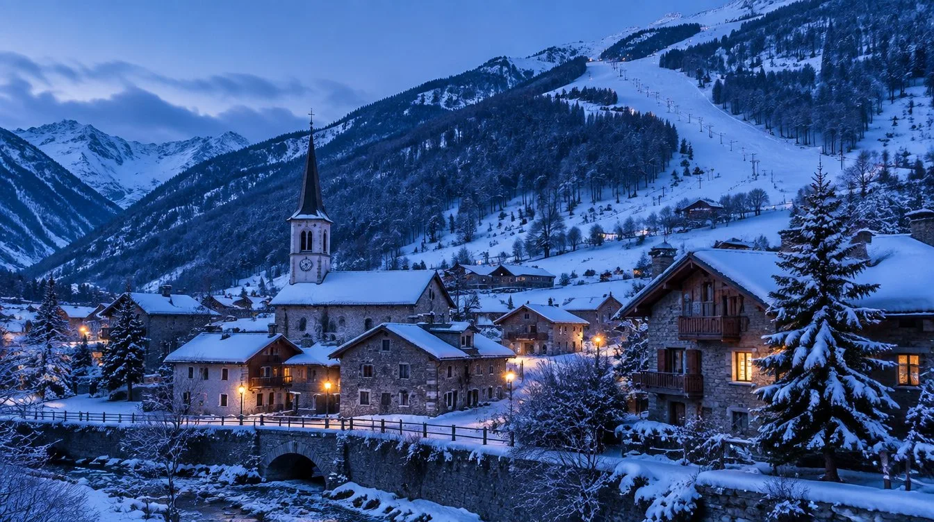 Village in the Maurienne valley Village in the Maurienne valley